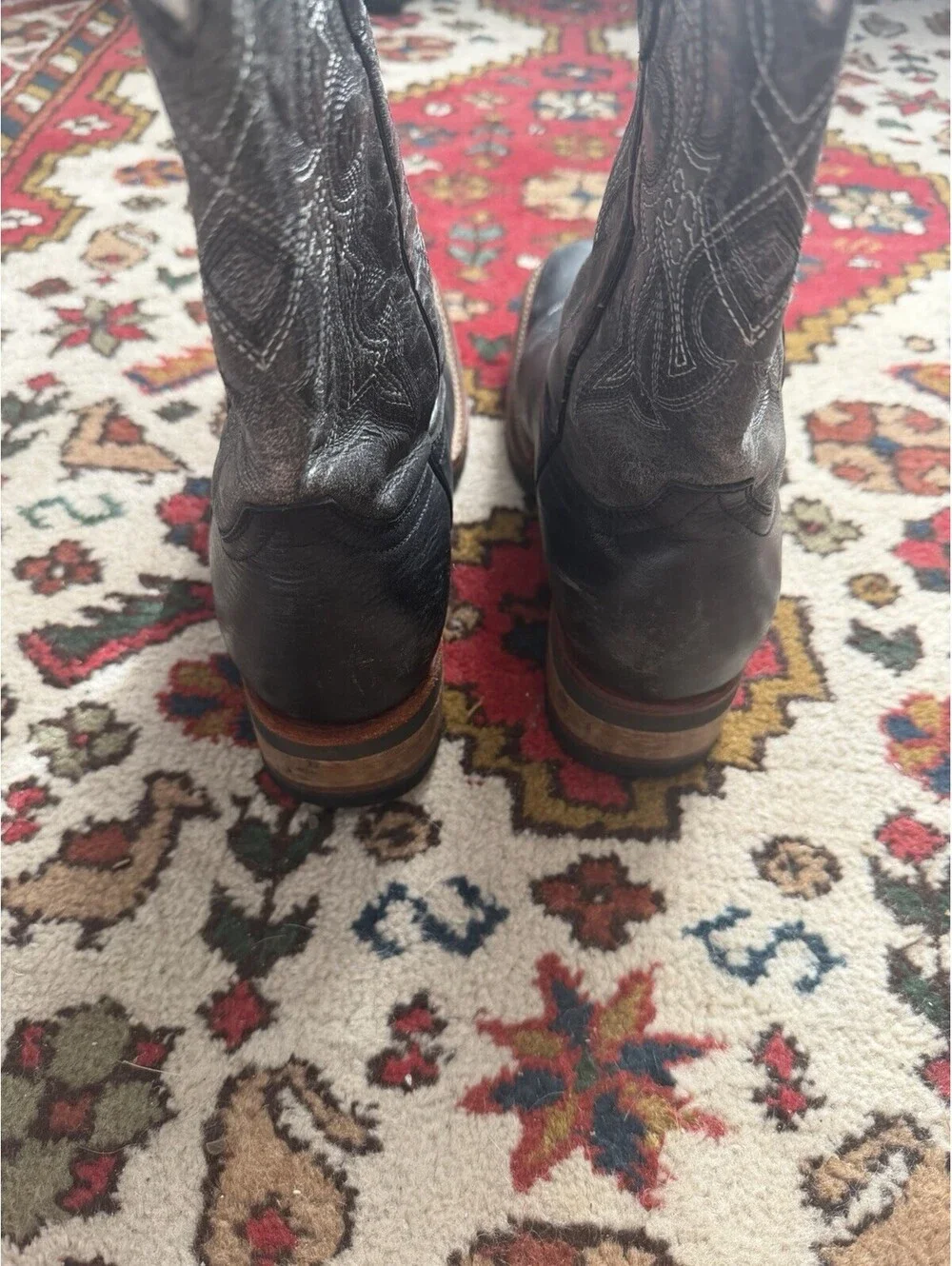 Alex Boots Genuine Leather Cowboy Boots Made In Mexico Size U.S. Mens 8